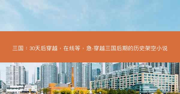 三国：30天后穿越，在线等，急-穿越三国后期的历史架空小说