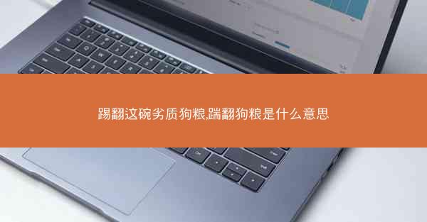 踢翻这碗劣质狗粮,踹翻狗粮是什么意思