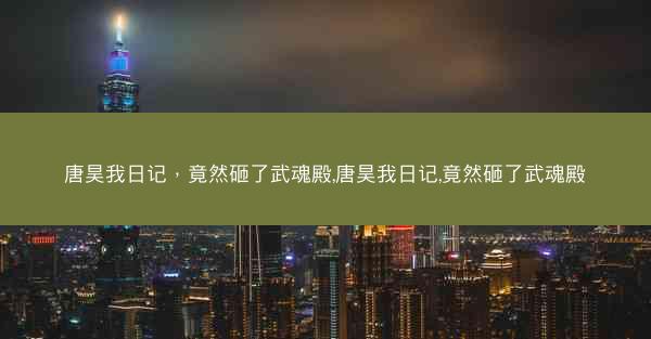 唐昊我日记，竟然砸了武魂殿,唐昊我日记,竟然砸了武魂殿