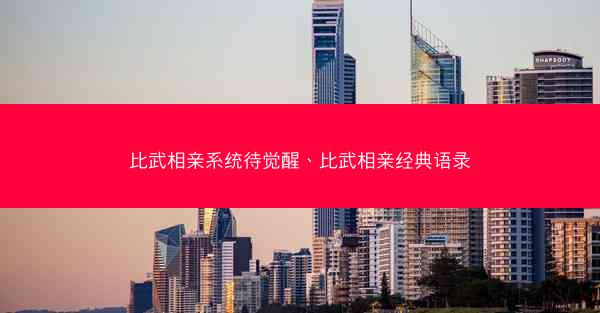 比武相亲系统待觉醒、比武相亲经典语录