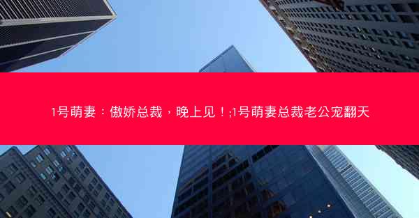 1号萌妻：傲娇总裁，晚上见！;1号萌妻总裁老公宠翻天