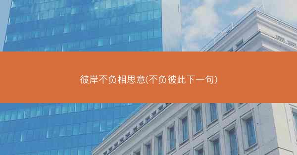 彼岸不负相思意(不负彼此下一句)