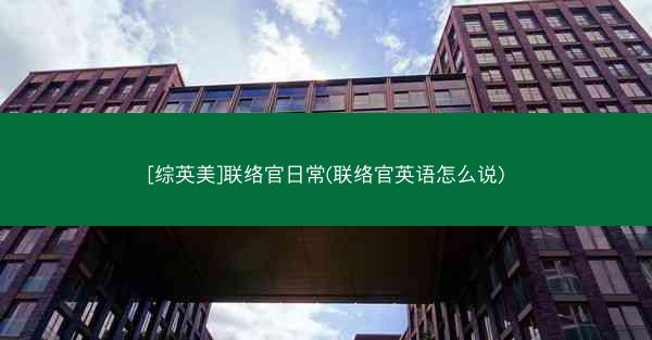 [综英美]联络官日常(联络官英语怎么说)